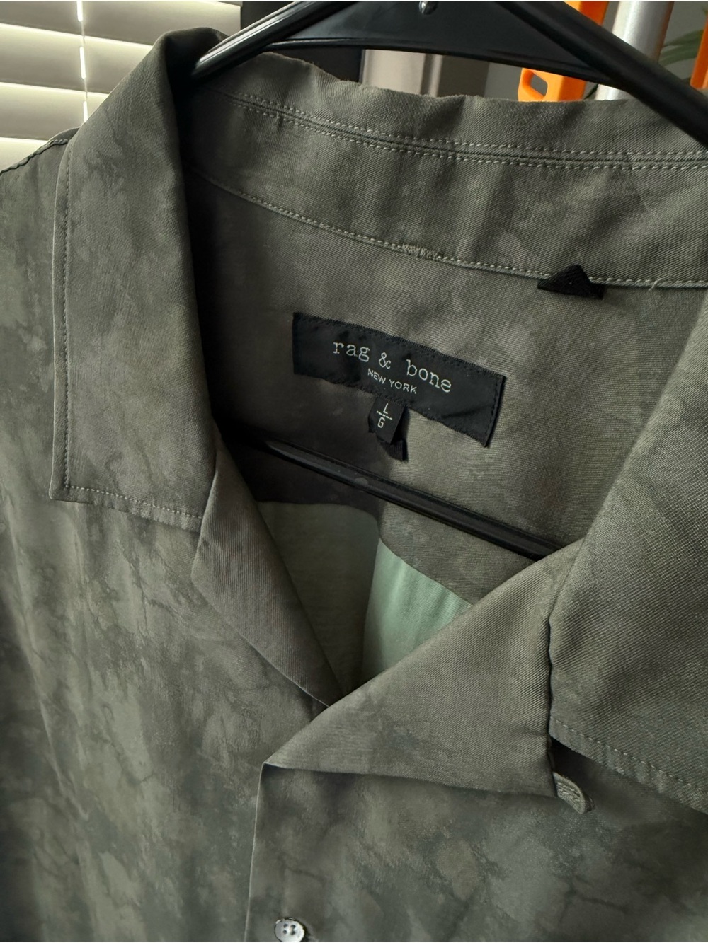 rag & bone Olive Green Button-Front Shirt Jacket